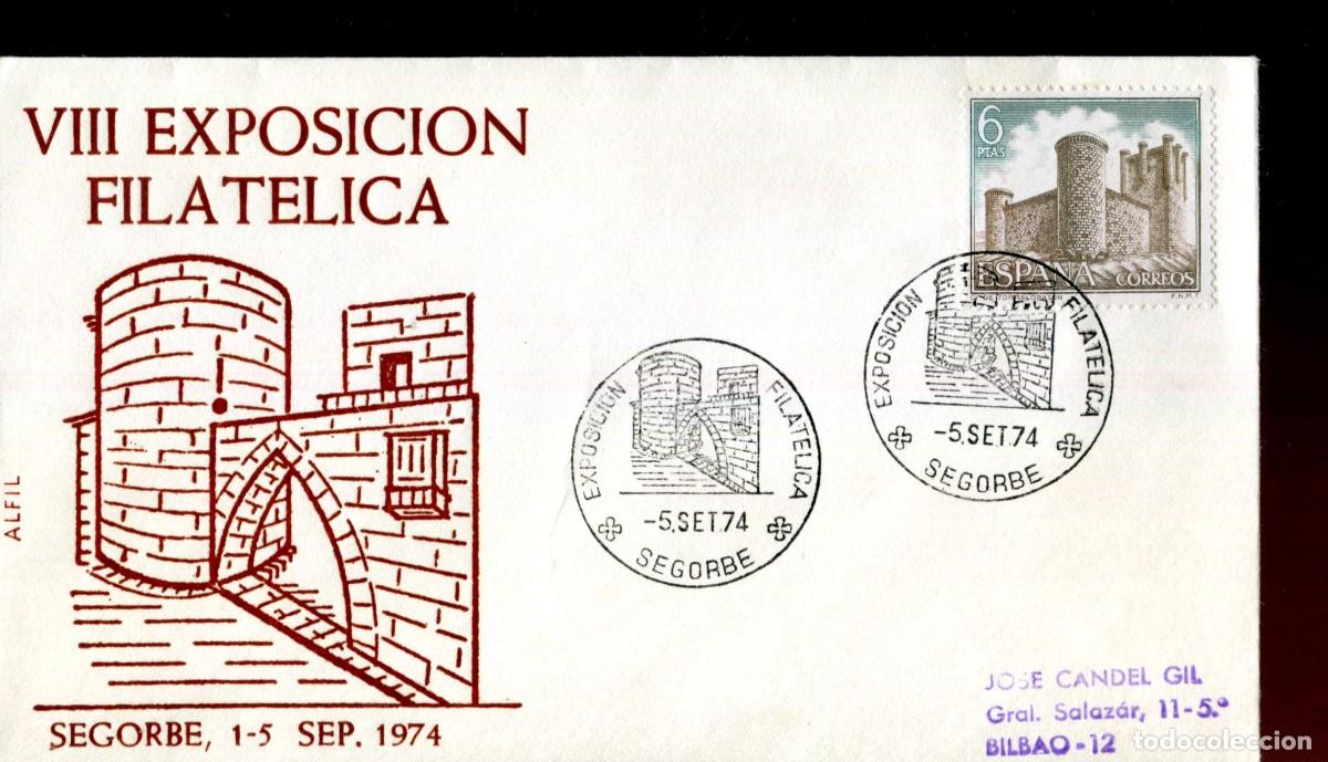 Sellos: 1974 SEGORBE - VIII EXPOSICION FILATELICA - SOBRE ALFIL