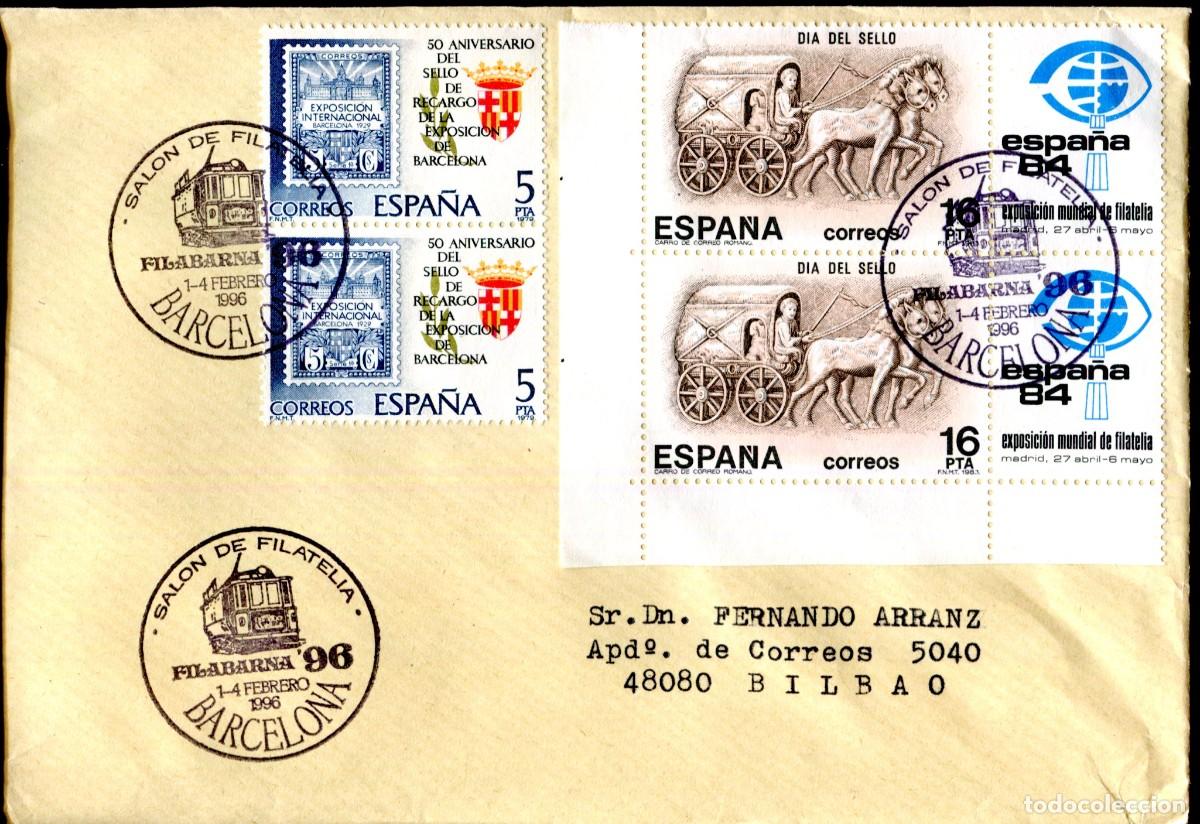 Sellos: SOBRE: 1996 BARCELONA. FILABARNA 96 TRANVIA