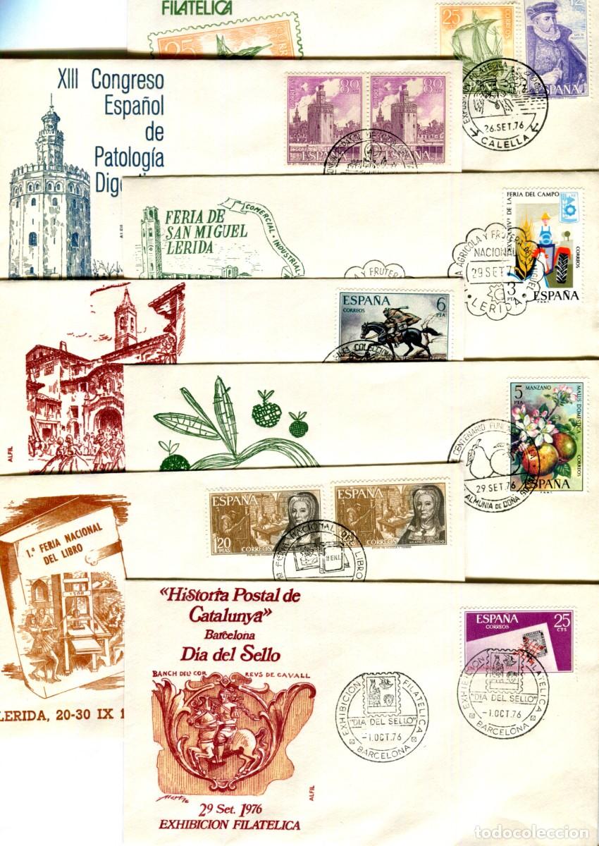 Sellos: COLECCION 102 SOBRES ILUSTRADOS CON MATASELLOS ESPECIALES Y SELLOS CONMEMORATIVOS SON DECADA A&Ntilde;OS 70