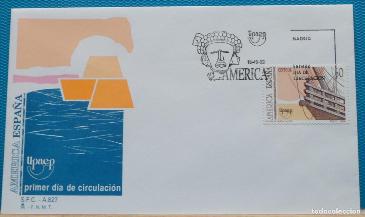 Sellos: 1992-ESPA&Ntilde;A-SOBRES PRIMER DIA-VER FOTOS-N&ordm;3223-UPAEP-V CENTENARIO DEL DESCUBRIMIENTO DE AMERICA