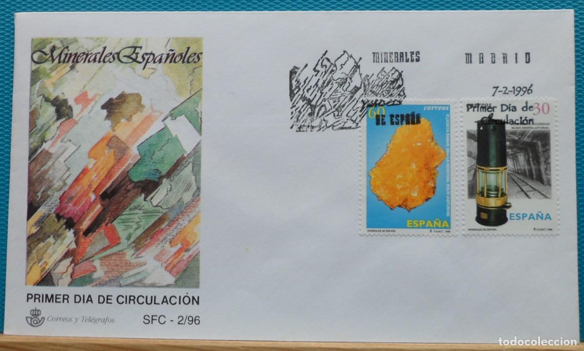 Sellos: 1996-ESPA&Ntilde;A-SOBRES PRIMER DIA-VER FOTOS-N&ordm;3408/9MINERALES DE ESPA&Ntilde;A