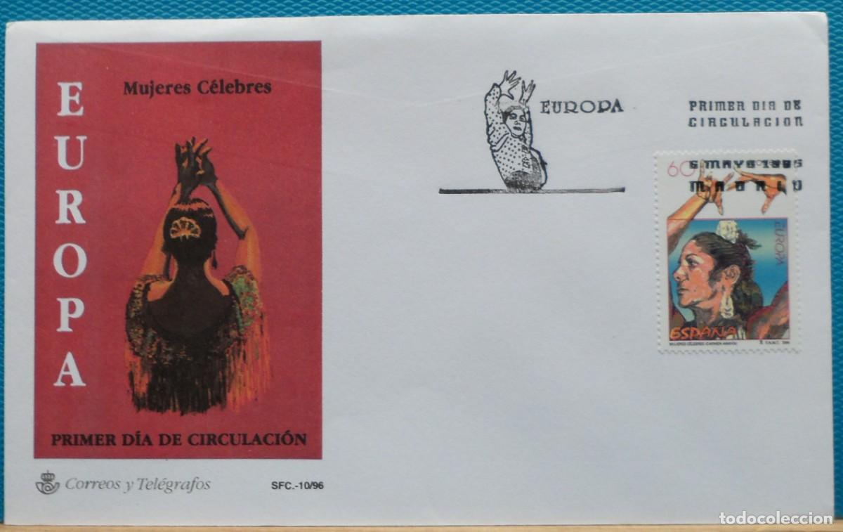 Sellos: 1996-ESPA&Ntilde;A-SOBRES PRIMER DIA-VER FOTOS-N&ordm;3434-EUROPA-MUJERES CELEBRES