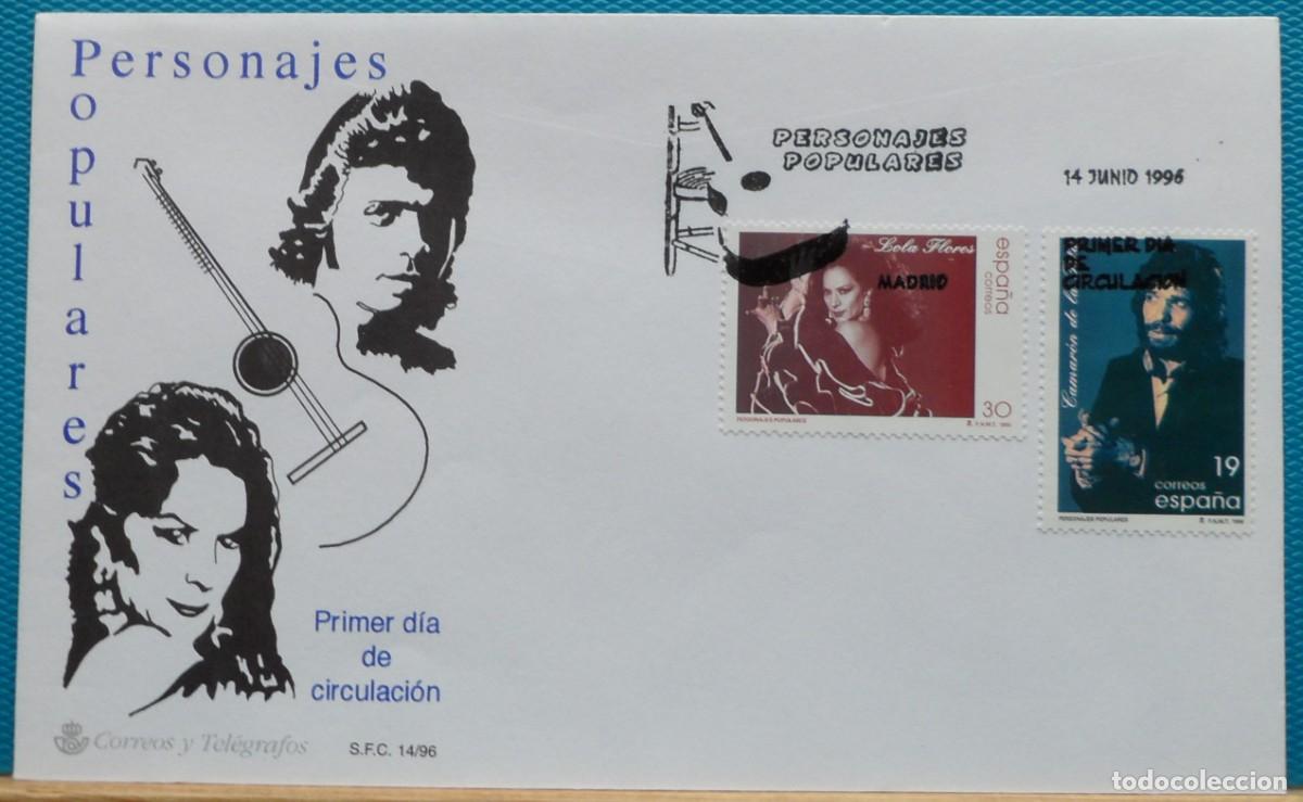 Sellos: 1996-ESPA&Ntilde;A-SOBRES PRIMER DIA-VER FOTOS-N&ordm;3442/3-PERSONAJES POPULARES