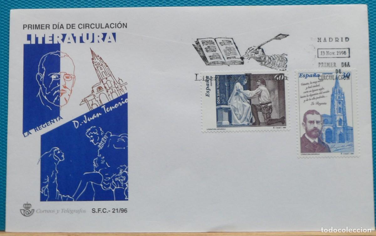 Sellos: 1996-ESPA&Ntilde;A-SOBRES PRIMER DIA-VER FOTOS-N&ordm;3456/7-LITERATURA ESPA&Ntilde;OLA