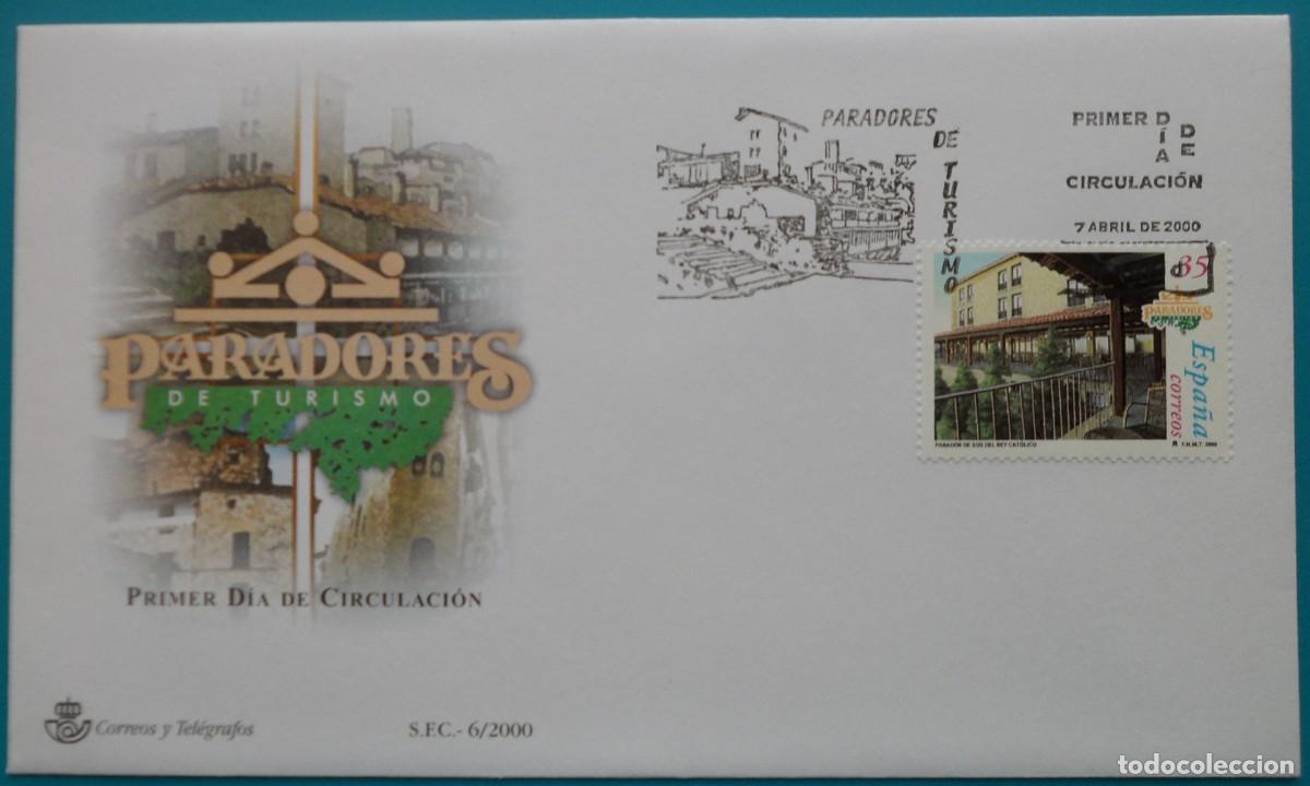 Sellos: 2000-ESPA&Ntilde;A-SOBRES PRIMER DIA-VER FOTOS-N&ordm;3702-PARADORES DE TURISMO