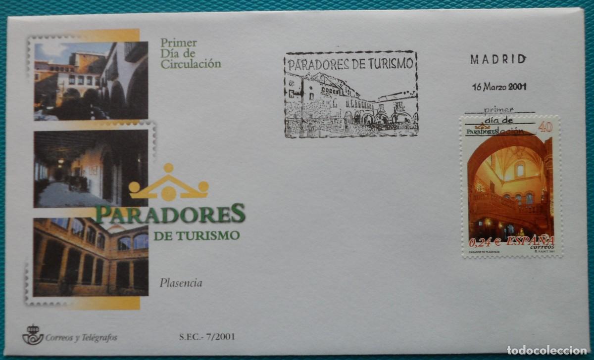 Sellos: 2001-ESPA&Ntilde;A-SOBRES PRIMER DIA-VER FOTOS-N&ordm;3782-PARADORES DE TURISMO
