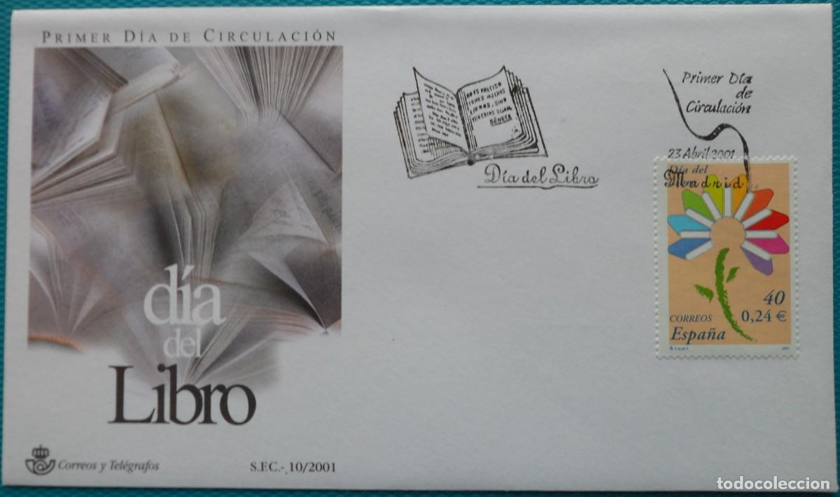 Sellos: 2001-ESPA&Ntilde;A-SOBRES PRIMER DIA-VER FOTOS-N&ordm;3789-DIA DEL LIBRO