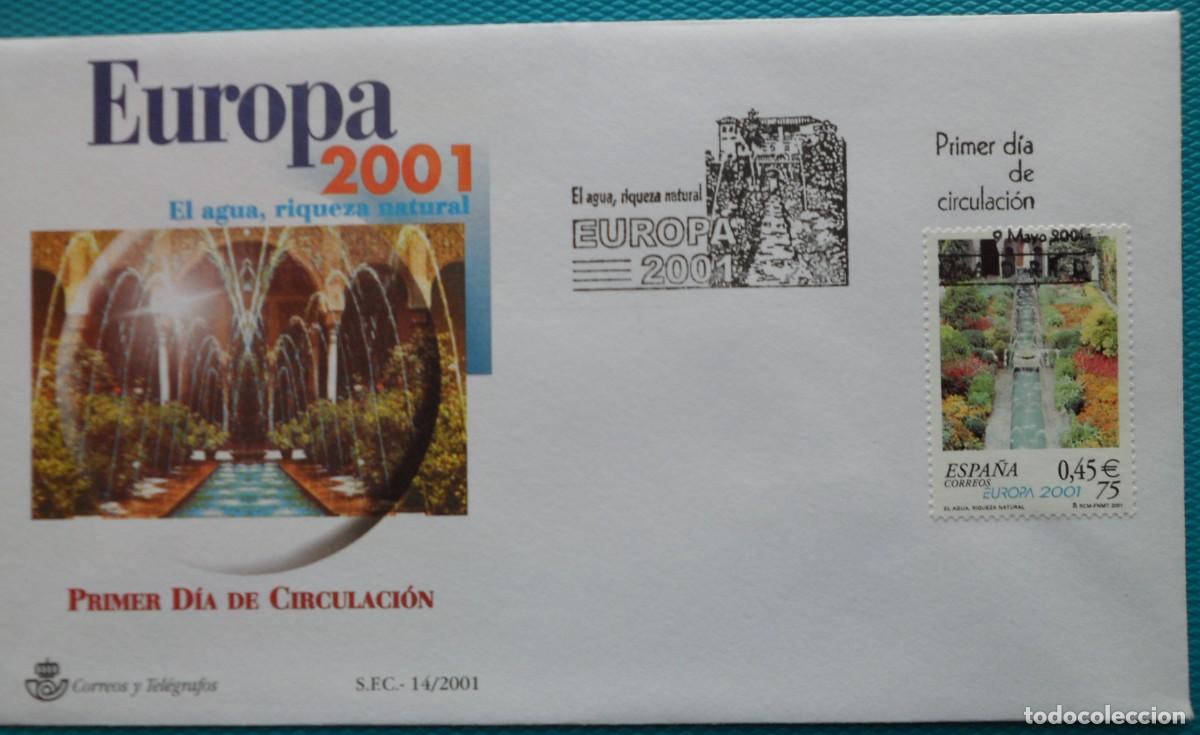 Sellos: 2001-ESPA&Ntilde;A-SOBRES PRIMER DIA-VER FOTOS-N&ordm;3796-EUROPA