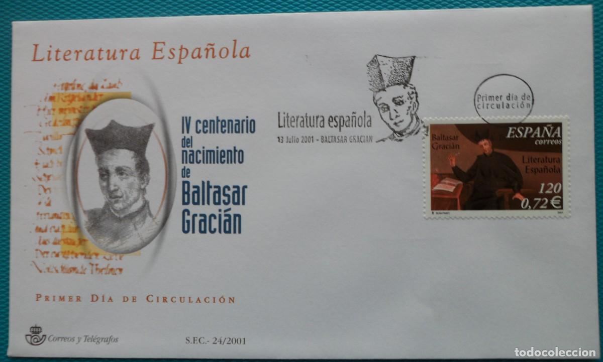 Sellos: 2001-ESPA&Ntilde;A-SOBRES PRIMER DIA-VER FOTOS-N&ordm;3808-LITERATURA ESPA&Ntilde;OLA