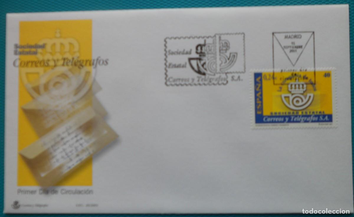 Sellos: 2001-ESPA&Ntilde;A-SOBRES PRIMER DIA-VER FOTOS-N&ordm;3815-CORREOS Y TELEGRAFOS