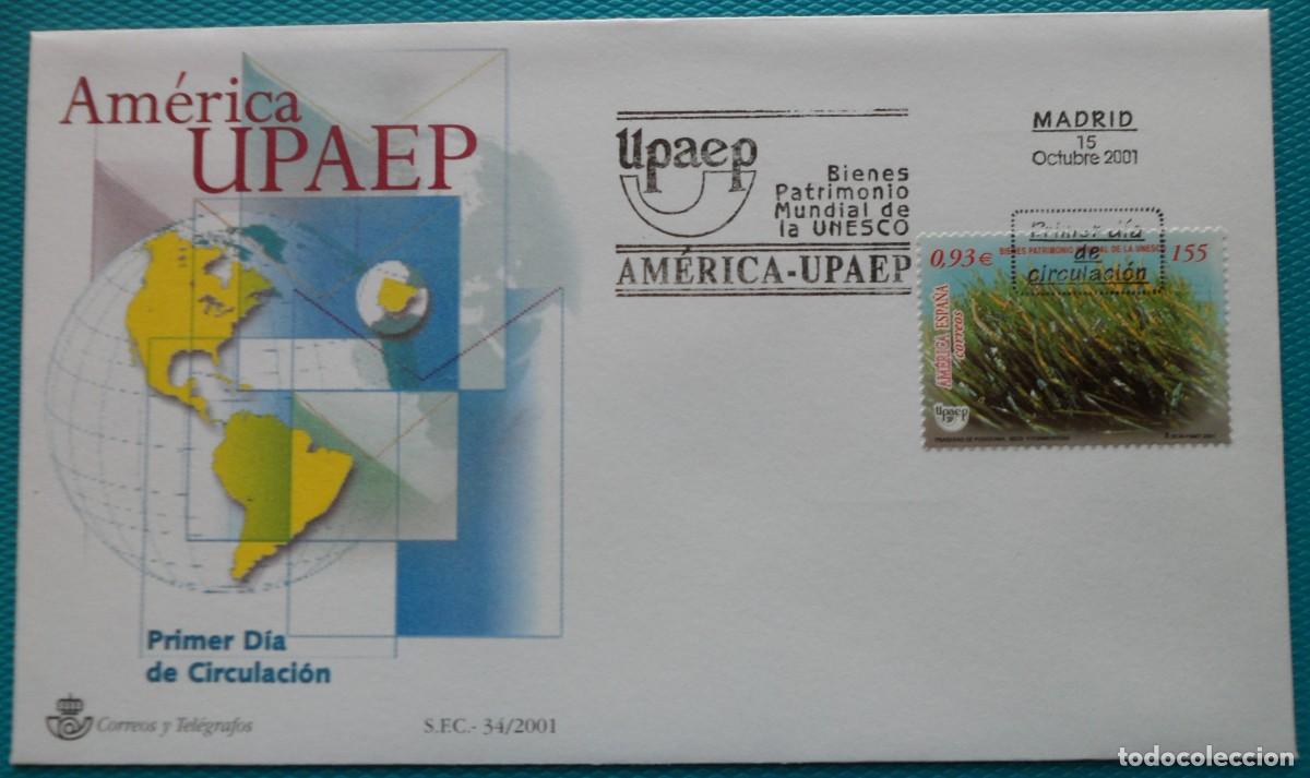 Sellos: 2001-ESPA&Ntilde;A-SOBRES PRIMER DIA-VER FOTOS-N&ordm;3821-AMERICA-UPAEP