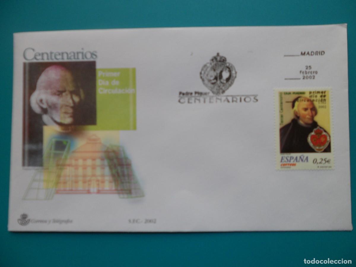 Sellos: 2002-ESPA&Ntilde;A-SOBRES PRIMER DIA-VER FOTOS-N&ordm;3879-CENTENARIOS-PADRE PIQUER