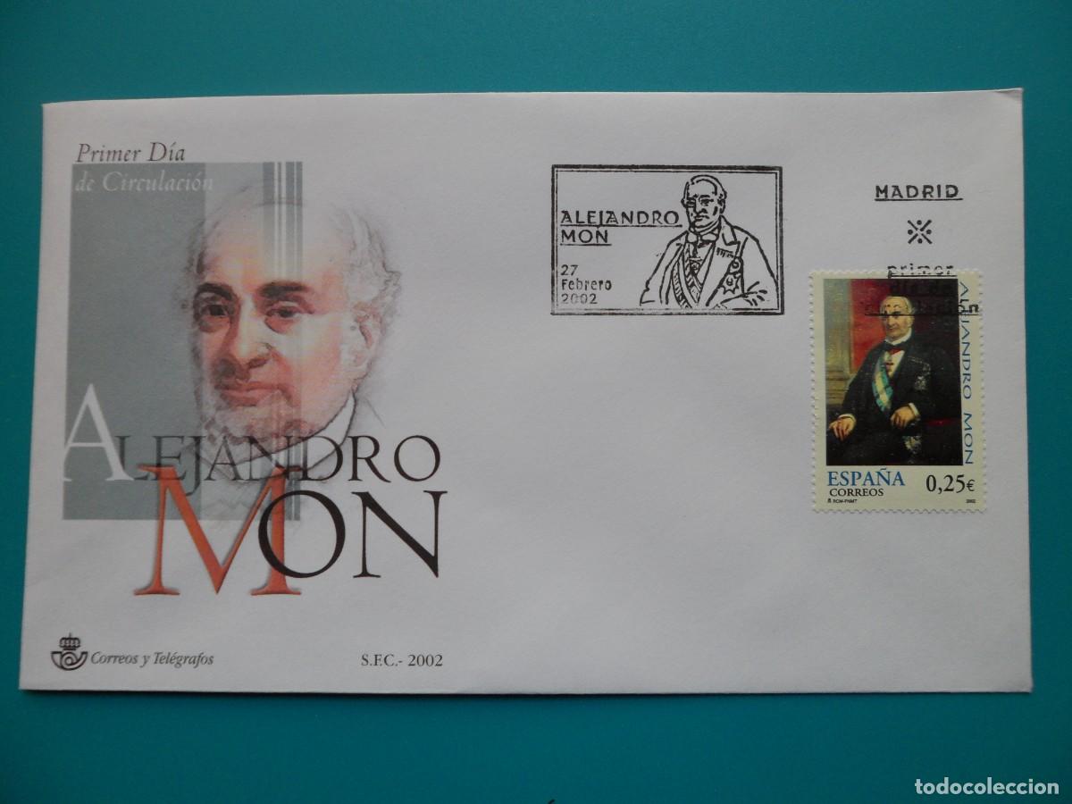 Sellos: 2002-ESPA&Ntilde;A-SOBRES PRIMER DIA-VER FOTOS-N&ordm;3882-ALEJANDRO MON