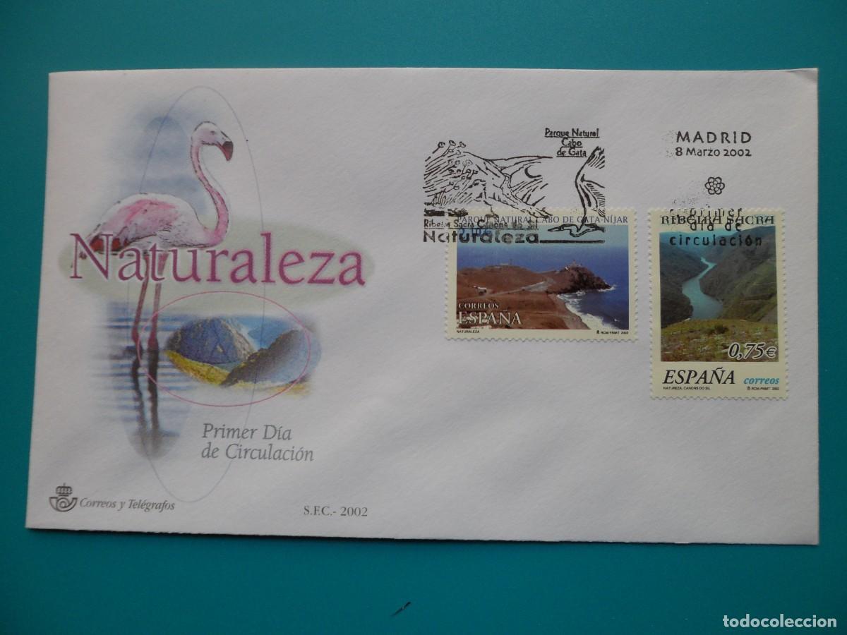 Sellos: 2002-ESPA&Ntilde;A-SOBRES PRIMER DIA-VER FOTOS-N&ordm;3884/5-NATURALEZA