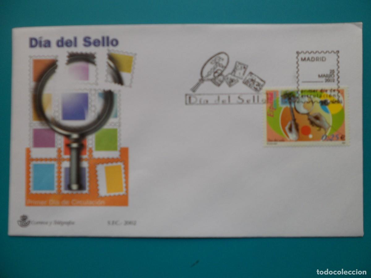 Sellos: 2002-ESPA&Ntilde;A-SOBRES PRIMER DIA-VER FOTOS-N&ordm;3888-DIA DEL SELLO
