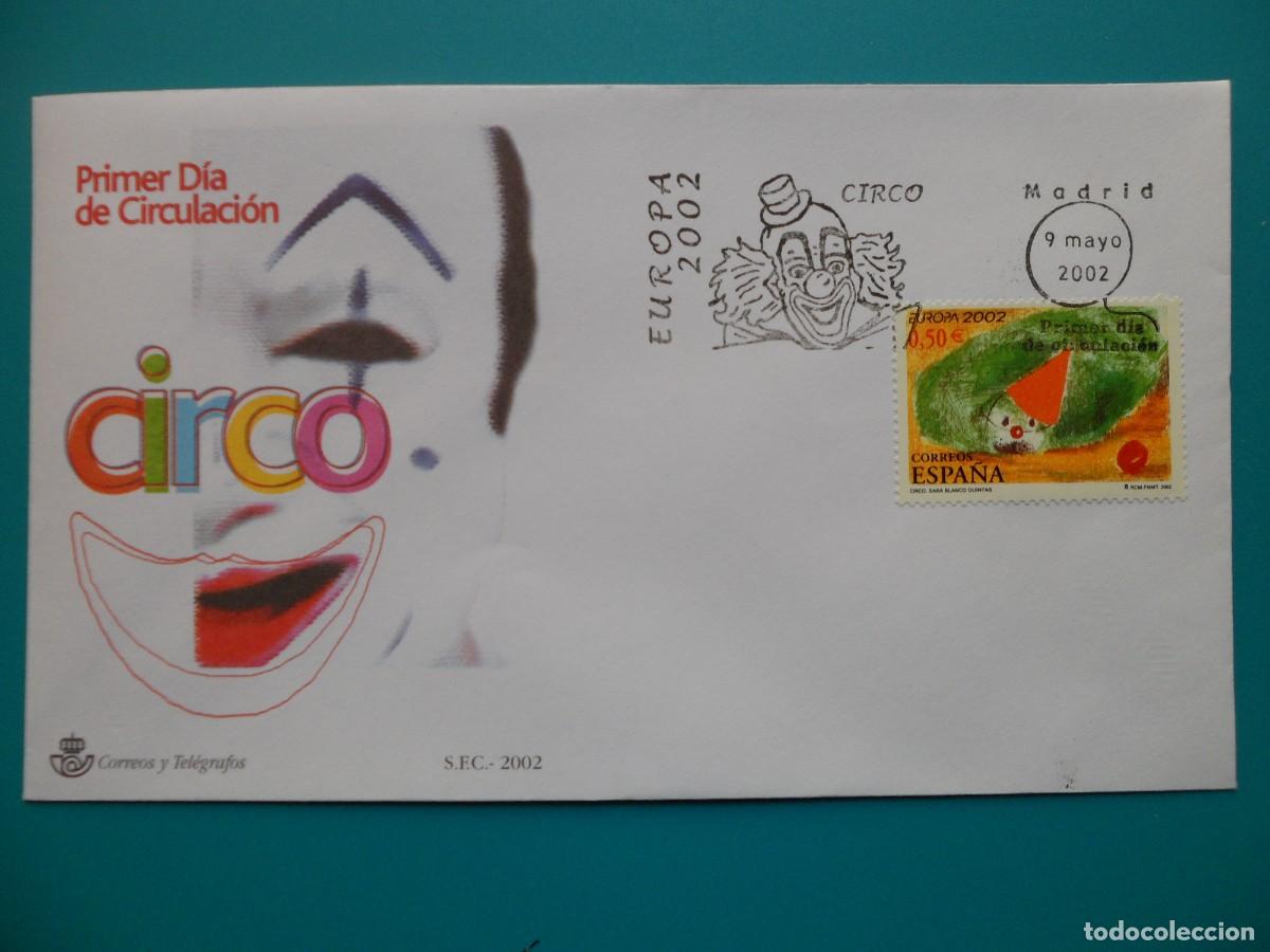 Sellos: 2002-ESPA&Ntilde;A-SOBRES PRIMER DIA-VER FOTOS-N&ordm;3896-CIRCO