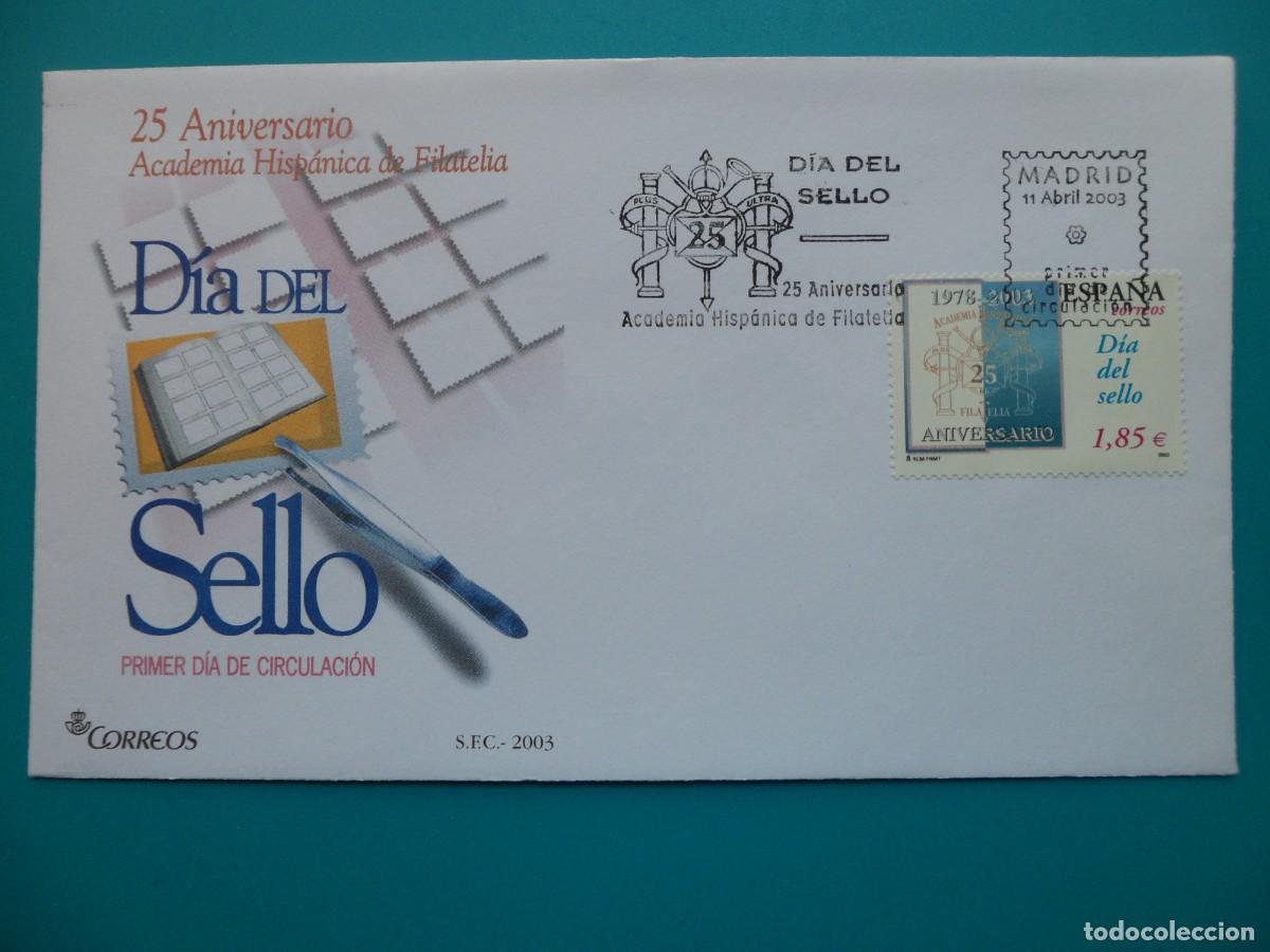 Sellos: 2003-ESPA&Ntilde;A-SOBRES PRIMER DIA-VER FOTOS-N&ordm;3980-DIA DEL SELLO