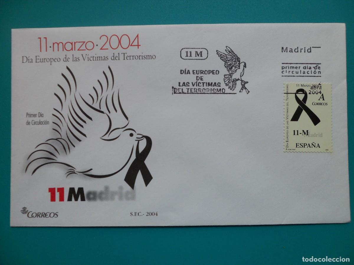 Sellos: 2004-ESPA&Ntilde;A-SOBRES PRIMER DIA-VER FOTOS-N&ordm;4074-DIA EUROPEO DE LAS VICTIMAS DEL TERRORISMO