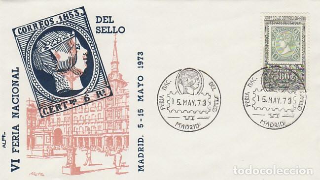 Sellos: A&Ntilde;O 1973, MADRID, FERIA NACIONAL DEL SELLO, SOBRE DE ALFIL