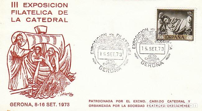 Sellos: A&Ntilde;O 1973, GERONA, PINTURAS DE LA CATEDRAL
