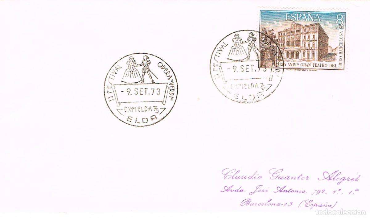 Sellos: A&Ntilde;O 1973, ELDA (ALICANTE), II FESTIVAL OPERA VERDI, MUSICA