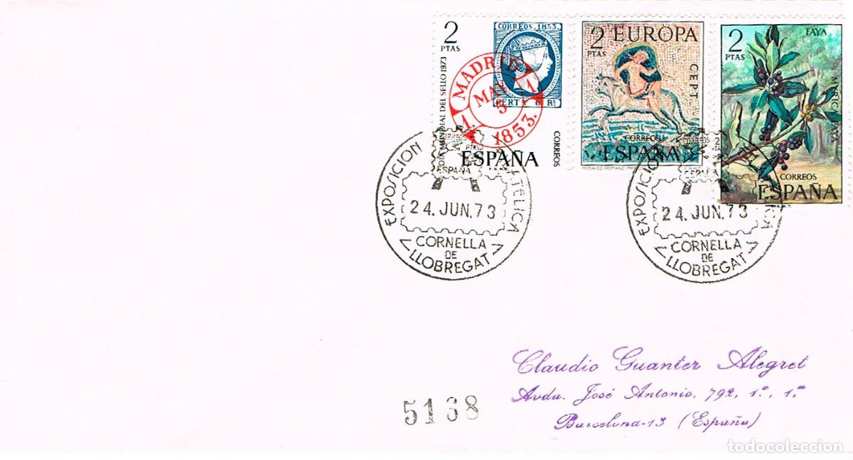 Sellos: A&Ntilde;O 1973, Cornella de Llobregat, exposici&oacute;n filat&eacute;lica