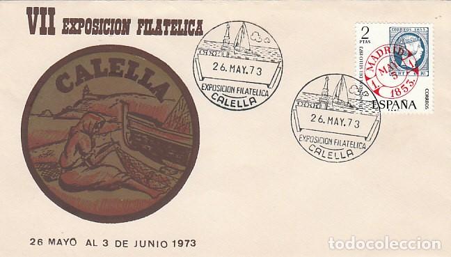 Sellos: A&Ntilde;O 1973, CALELLA, EXPOSICION FILATELICA, SOBRE OFICIAL DE LA EXPOSICION