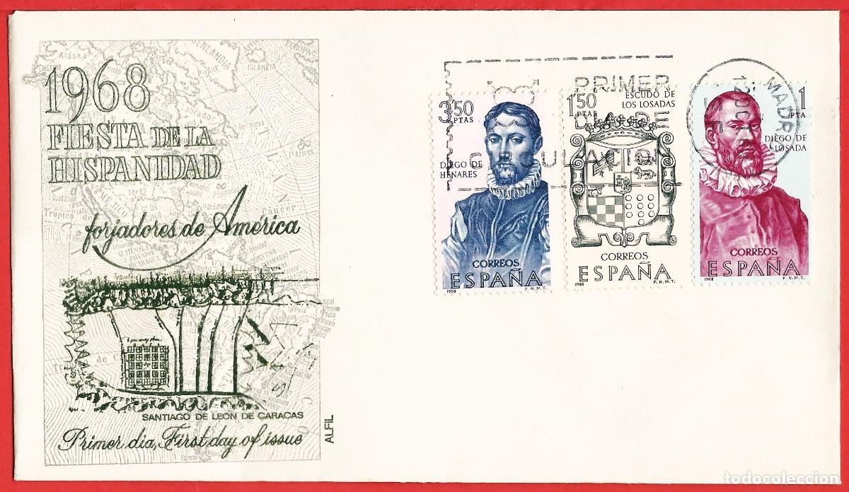 Sellos: Espa&ntilde;a 1968 - FDC : Conquistadores de Am&eacute;rica