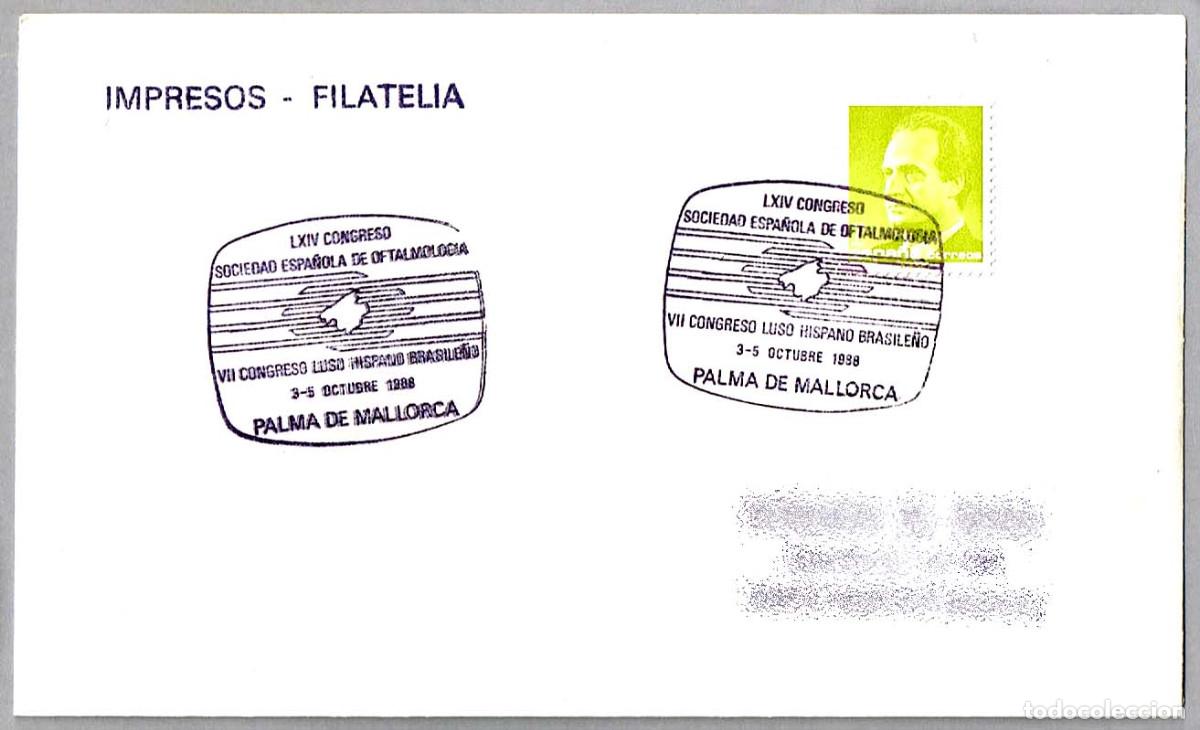 Sellos: Matasellos LXIV CONGRESO SDAD ESPA&Ntilde;OLA DE OFTALMOLOGIA. Palma de Mallorca, Baleares, 1988