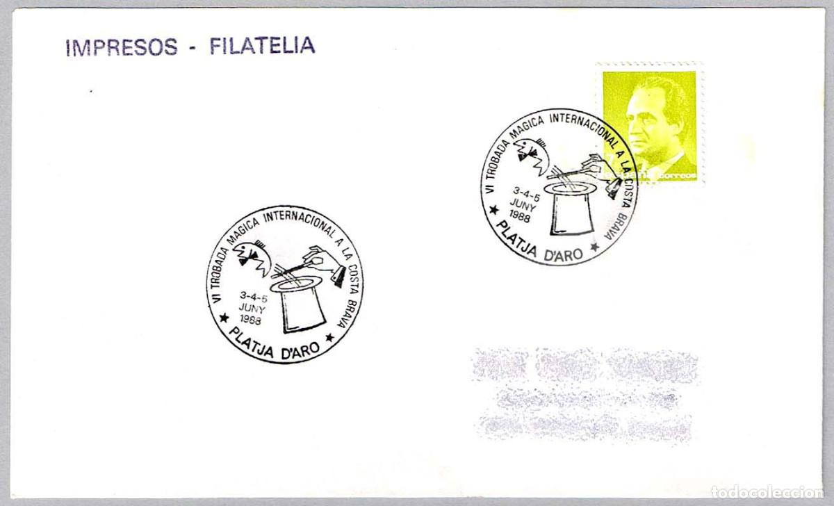 Sellos: Matasellos VI TROBADA MAGICA INT. A LA COSTA BRAVA. Platja D'Aro, Girona, 1988