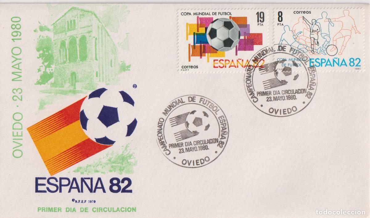 Sellos: SOBRE PRIMER DIA CIRCULACI&Oacute;N. - ESPA&Ntilde;A 82 - OVIEDO - 23 MAYO 1980 - R.F.E.F.