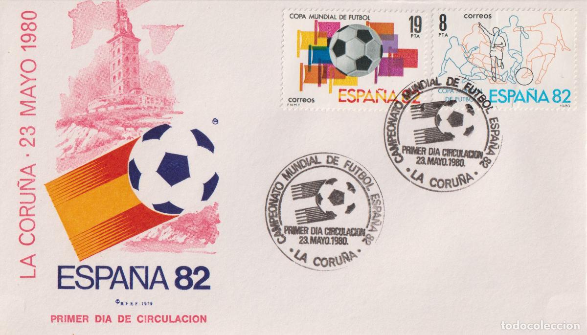 Sellos: SOBRE PRIMER DIA CIRCULACI&Oacute;N. - ESPA&Ntilde;A 82 - LA CORU&Ntilde;A - 23 MAYO 1980 - R.F.E.F.