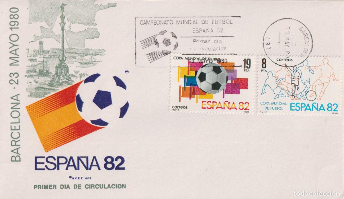 Sellos: SOBRE PRIMER DIA CIRCULACI&Oacute;N. - ESPA&Ntilde;A 82 - BARCELONA - 23 MAYO 1980 - R.F.E.F.