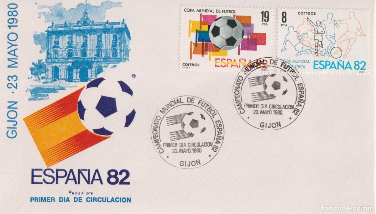 Sellos: SOBRE PRIMER DIA CIRCULACI&Oacute;N. - ESPA&Ntilde;A 82 - GIJON - 23 MAYO 1980 - R.F.E.F.