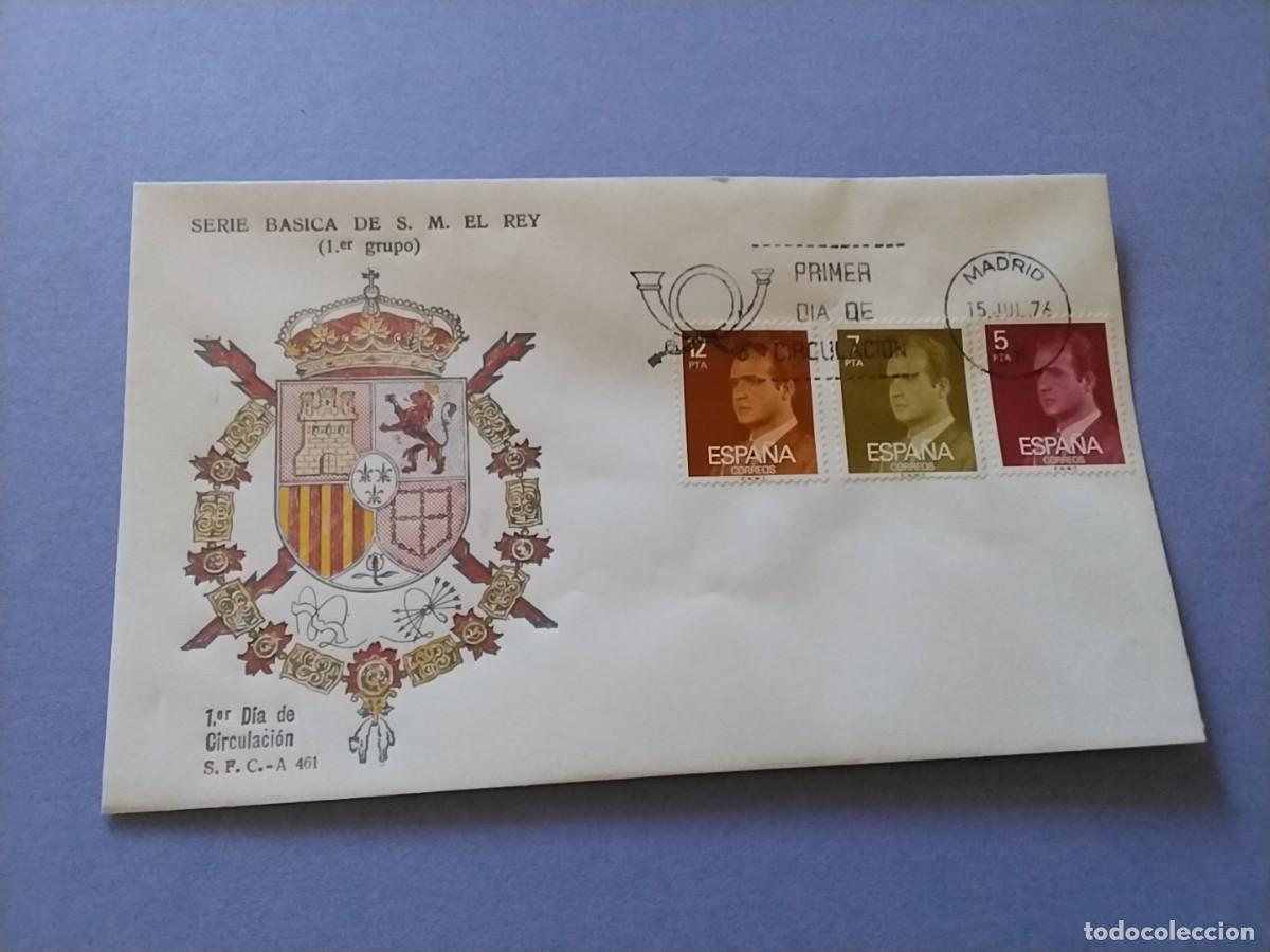 Sellos: Sobres primer dia Espa&ntilde;a Basica Reyes