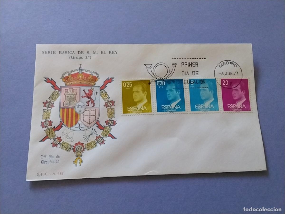Sellos: Sobres primer dia Espa&ntilde;a Basica Reyes
