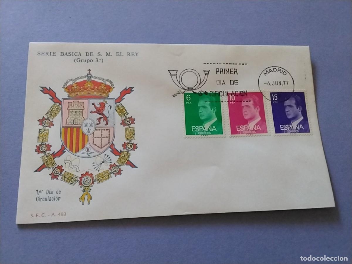 Sellos: Sobres primer dia Espa&ntilde;a Basica Reyes