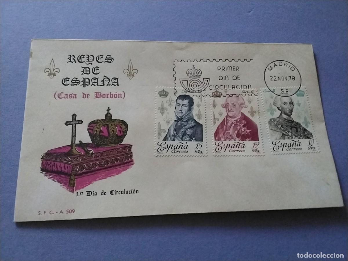 Sellos: Sobres primer dia Espa&ntilde;a Basica Reyes