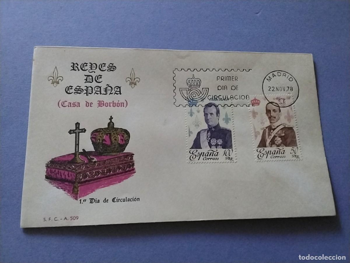 Sellos: Sobres primer dia Espa&ntilde;a Basica Reyes