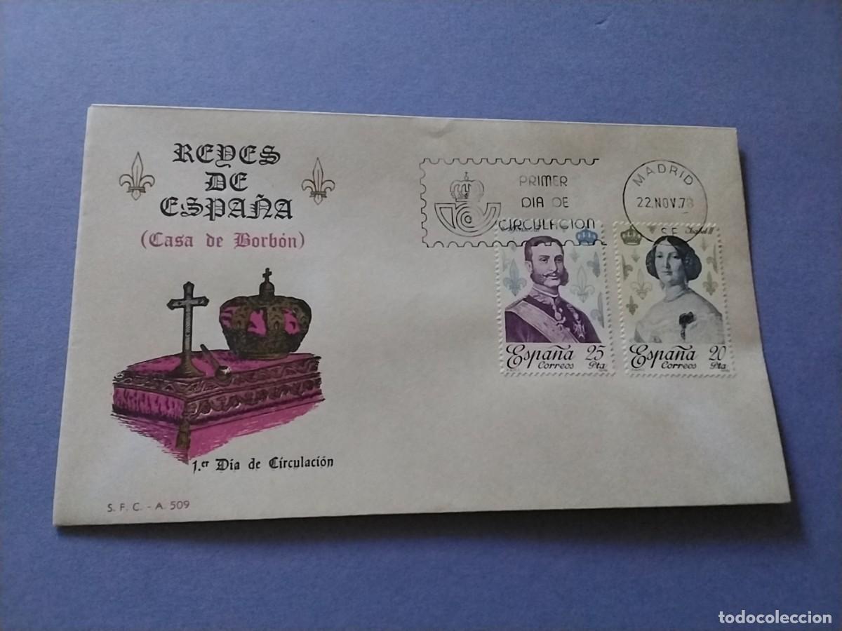 Sellos: Sobres primer dia Espa&ntilde;a Basica Reyes
