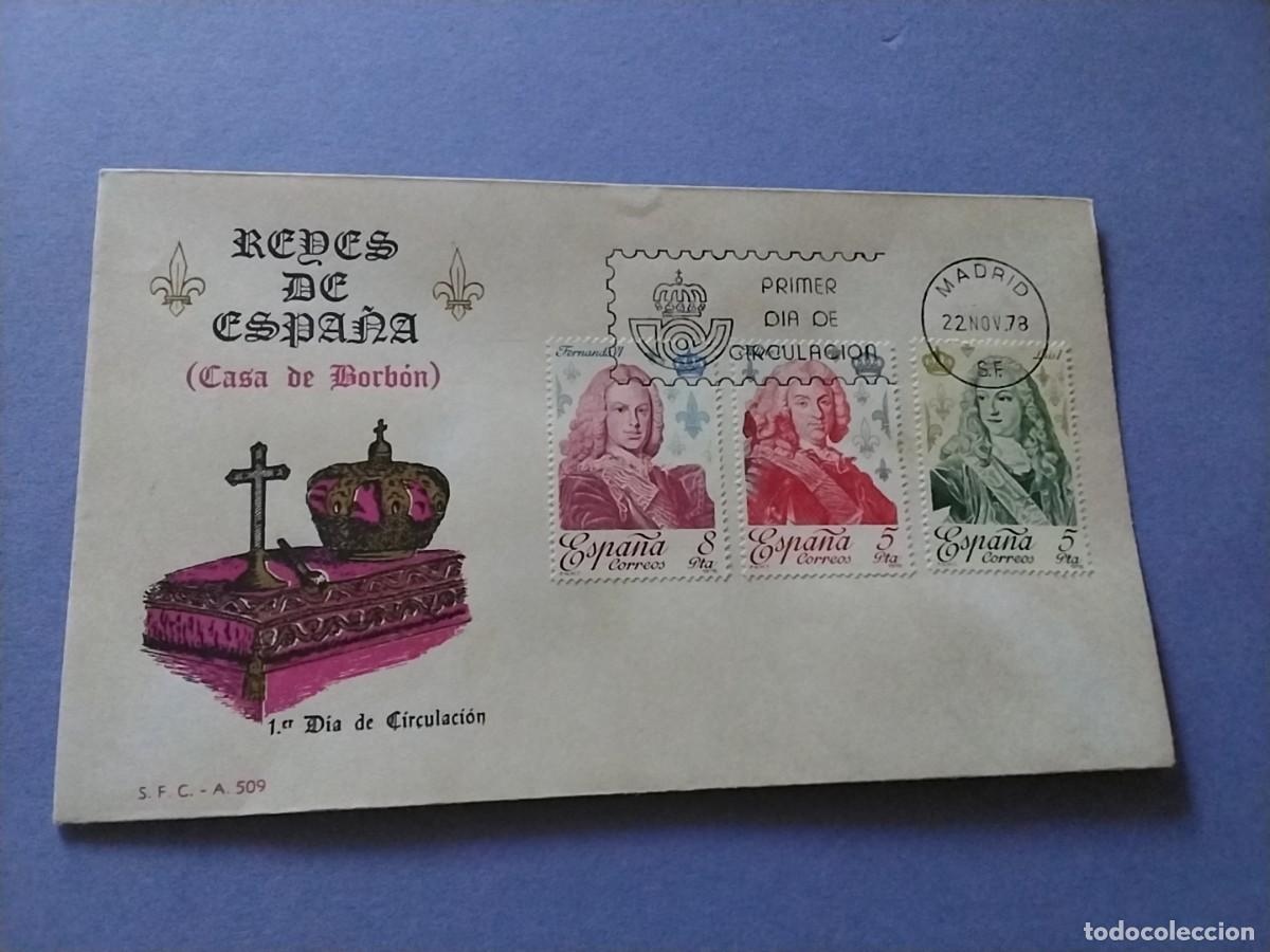 Sellos: Sobres primer dia Espa&ntilde;a Basica Reyes