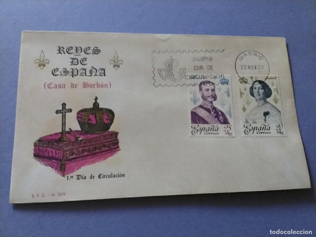 Sellos: Sobres primer dia Espa&ntilde;a Basica Reyes