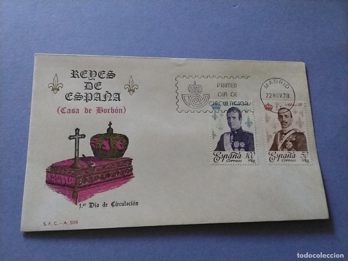 Sellos: Sobres primer dia Espa&ntilde;a Basica Reyes