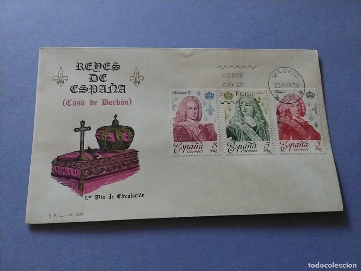 Sellos: Sobres primer dia Espa&ntilde;a Basica Reyes