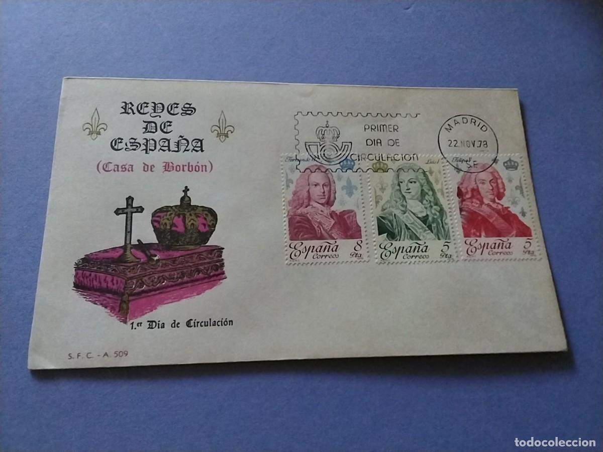 Sellos: Sobres primer dia Espa&ntilde;a Basica Reyes