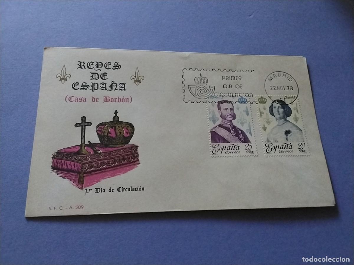 Sellos: Sobres primer dia Espa&ntilde;a Basica Reyes