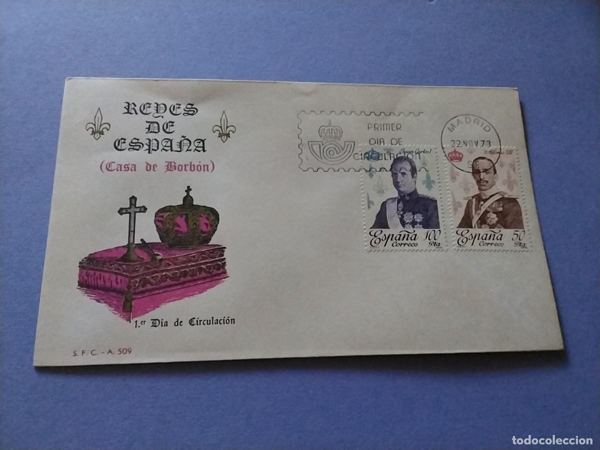 Sellos: Sobres primer dia Espa&ntilde;a Basica Reyes