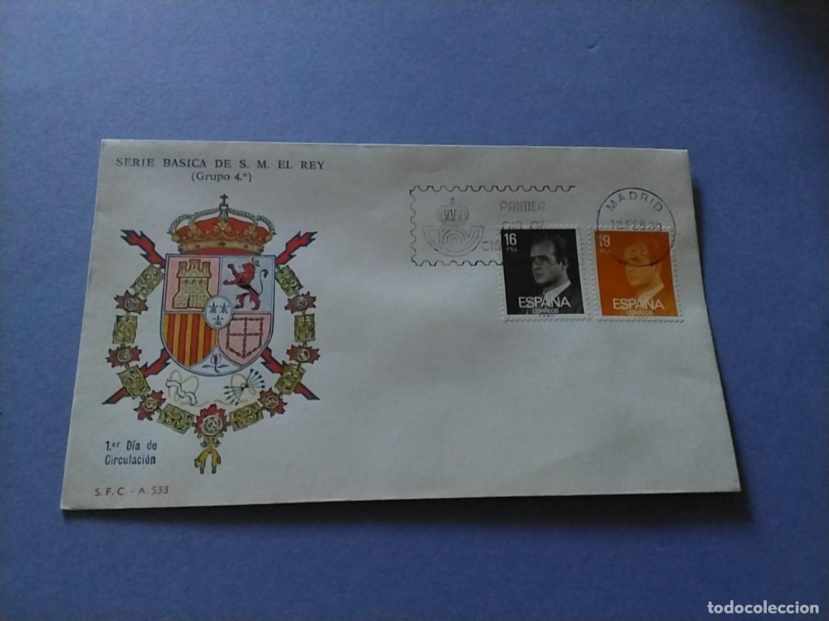Sellos: Sobres primer dia Espa&ntilde;a Basica Reyes