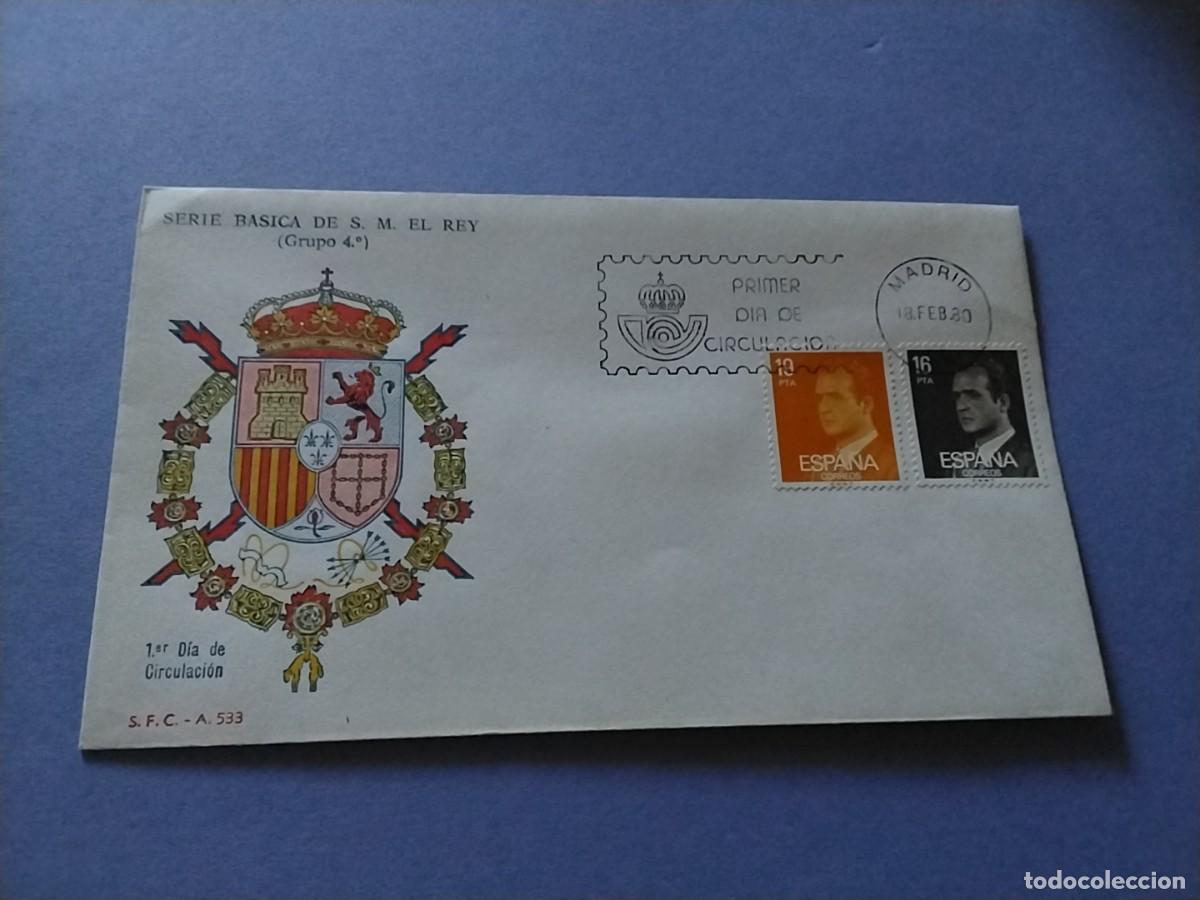 Sellos: Sobres primer dia Espa&ntilde;a Basica Reyes