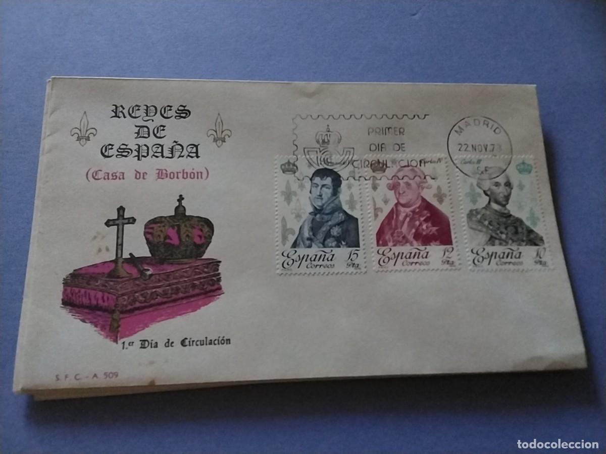 Sellos: Sobres primer dia Espa&ntilde;a Basica Reyes